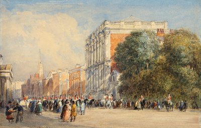 Altes Whitehall mit den Life Guards, 1831 von David Cox